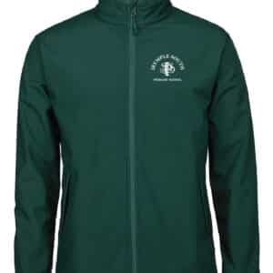 Softshell Jacket – Bottle Green – with Embroidered Logo - Irymple South Primary School (ISPS)