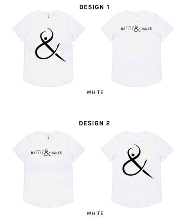 Ladies Drop Tshirt - Mildura Ballet & Dance Guild - Image 3