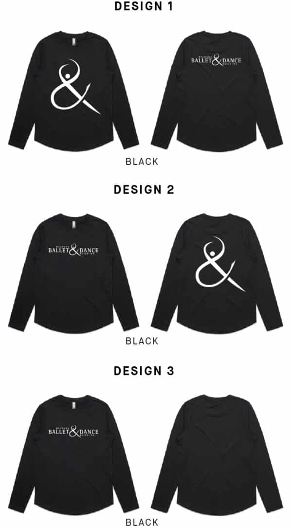 Ladies Curve Long Sleeve - Mildura Ballet & Dance Guild - Image 2