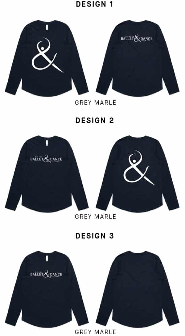 Ladies Curve Long Sleeve - Mildura Ballet & Dance Guild - Image 3