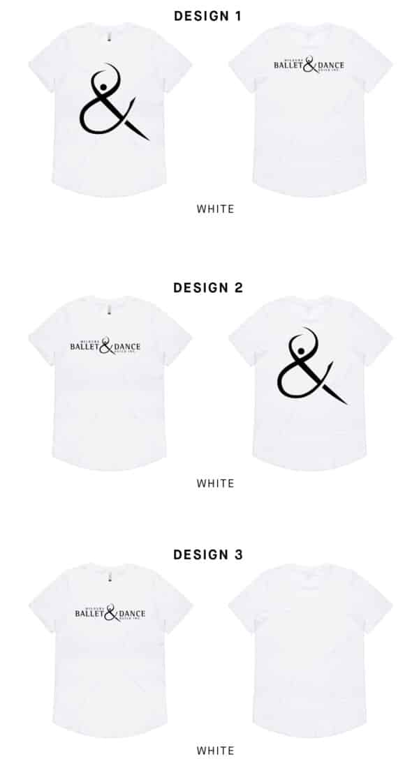 Ladies Drop Tshirt - Mildura Ballet & Dance Guild - Image 3