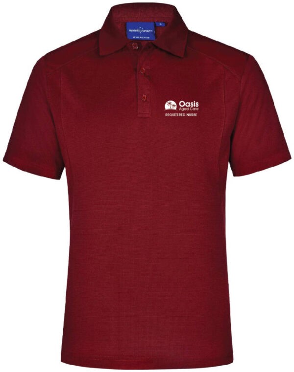 Mens Bamboo Polo (Red - Registered Nurse) - OasisAC