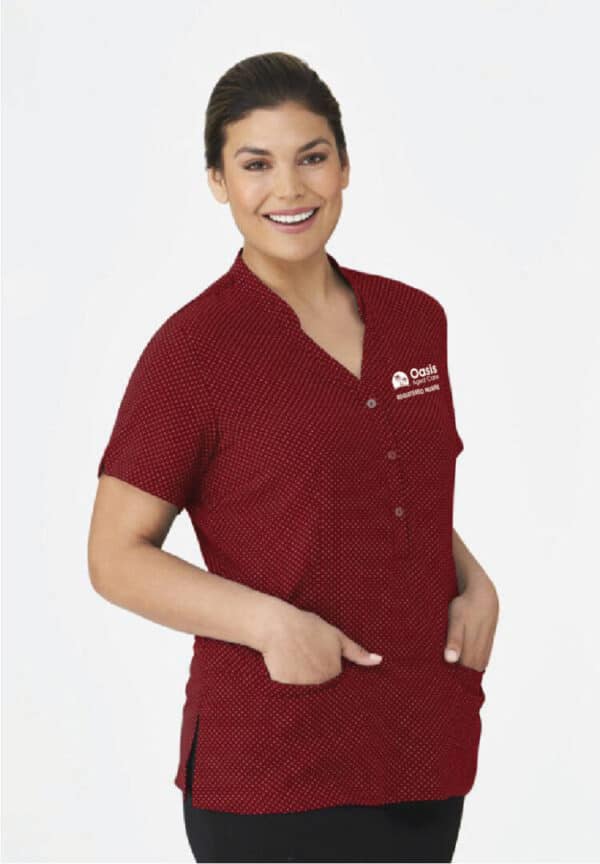 Ladies SPOT Tunic (Red - Registered Nurse) - OasisAC