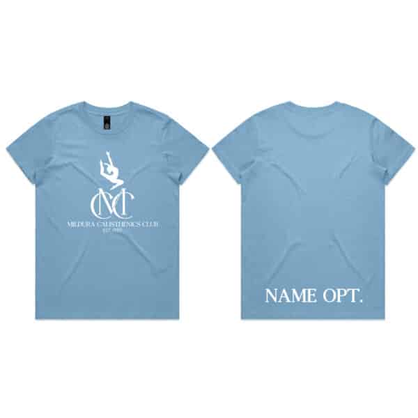 Ladies Blue Maple Tshirt - Mildura Calisthenics Club