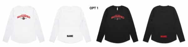 Ladies Curve Long Sleeve T-Shirt – Macclesfield Football Club (Maccy FC) - Image 2