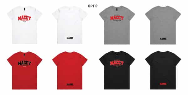 Ladies Maple T-Shirt – MACCY FC - Image 3